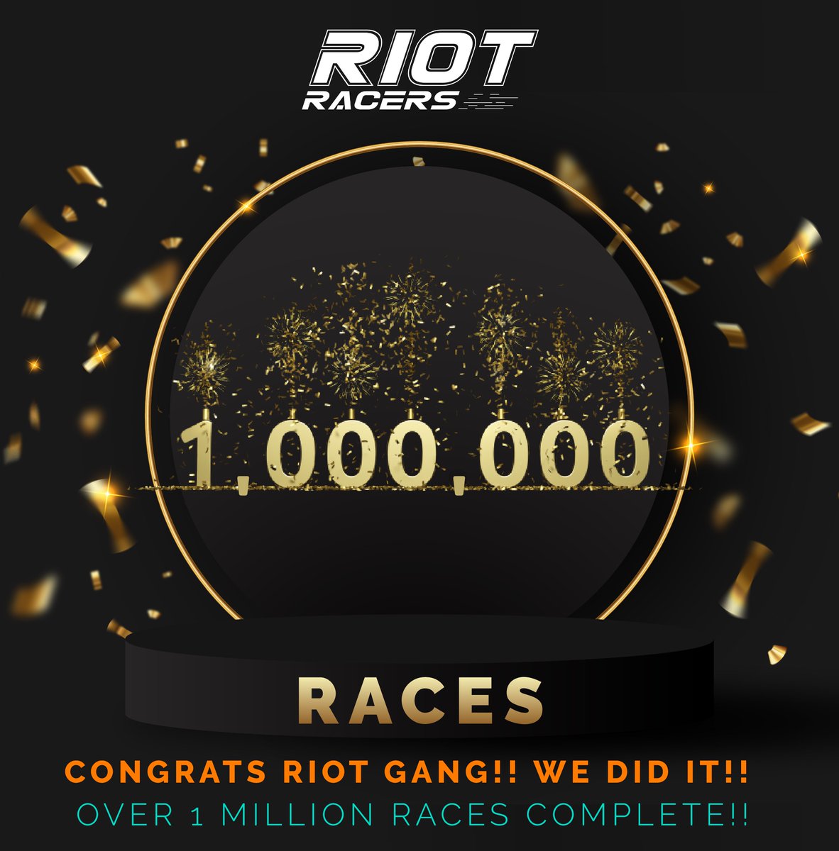 This is just the beginning for the #RiotGang!

Shout out to every racer that has made this possible!

We’re excited to continue down this track with all racers, old and new!

#NFT #P2EGame