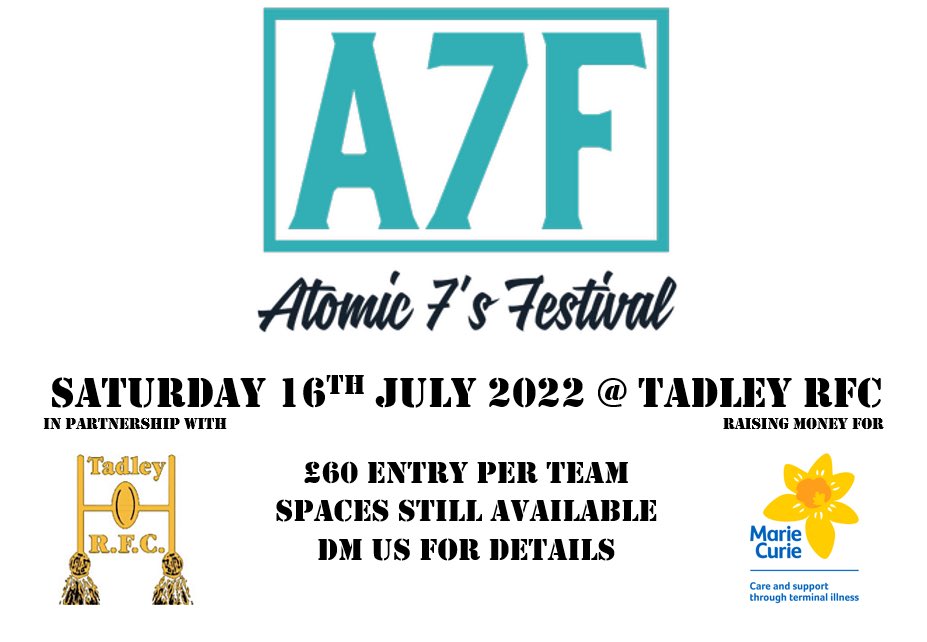 Hey is that a new logo? 😍

Be part of the first ever Atomic 7’s Festival. Enter your team today!!! 

#rugby #rugby7s #rugby7stournament