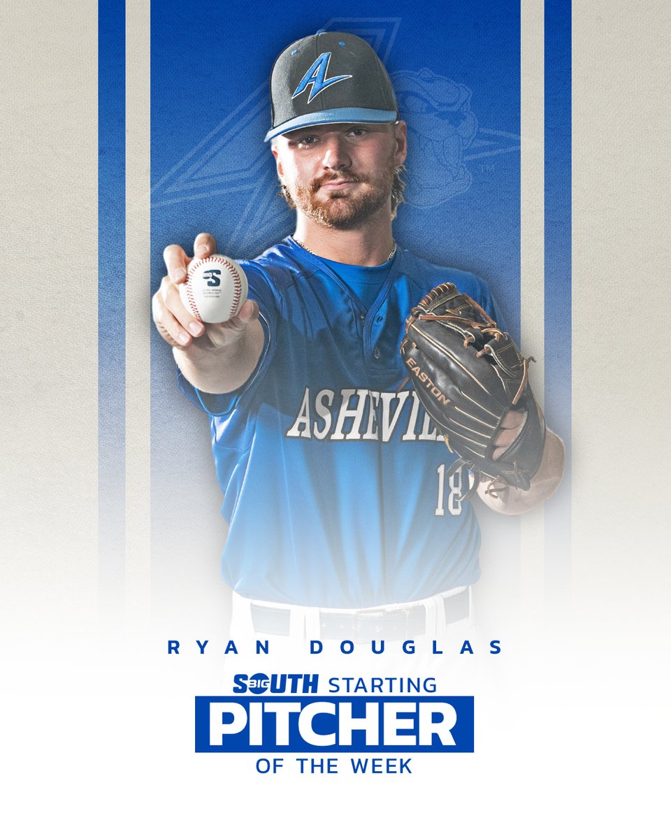 BigSouthSports's tweet photo. He tossed 🖐 scoreless innings in a key conference victory on Friday!

@UNCAvlBaseball's Ryan Douglas is the #BigSouthBase⚾ Starting Pitcher of the Week! https://t.co/ziH6itojzr