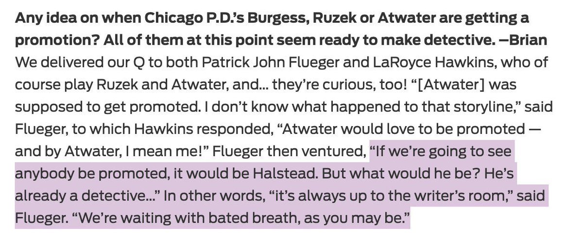 CleJake99's tweet photo. Patty knows whatโs up! #ChicagoPD #SergeantHalstead #UpStead https://t.co/9Q3pzr5k6g