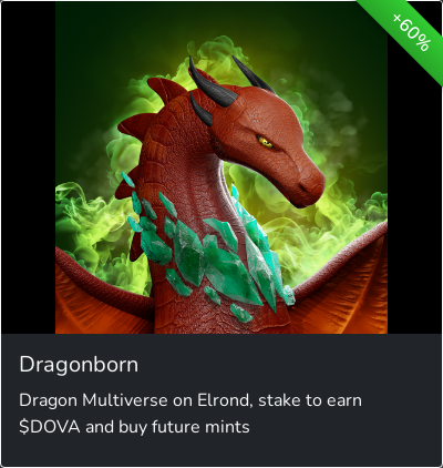 #ElrondNFT gainers on 23.05.2022 ⚡

🏆 <a href="/DragonBornNFT/">Dragonborn | SOLD OUT | FUSIONS OUT NOW!!!</a> | +60%, see eglry.com/c/DRAGON-ddf65a

🥈 <a href="/plataNetwork/">ＰＬΛＴΛ</a> | +35%, see eglry.com/c/V8PLATA-e116…

🥉 <a href="/ElrondBuddies/">X Notification</a> | +35%, see eglry.com/c/EBUDDIES-e18…

View more: eglry.com/collections 👀