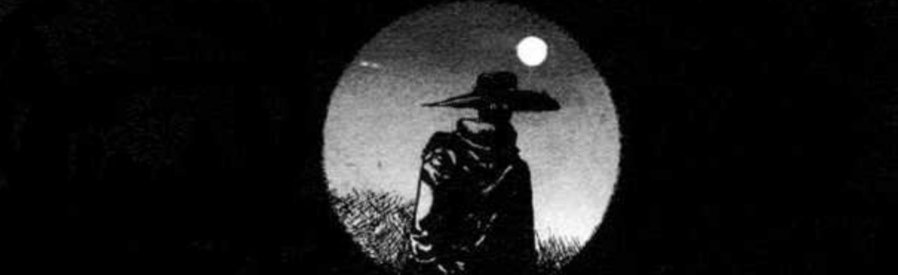 a  silhouette  of  a  tall  figurine  donning  a  seemingly  evident  hat  ,  was  casted  ——  deliberately  approaching  the  door  in  pure  silence .