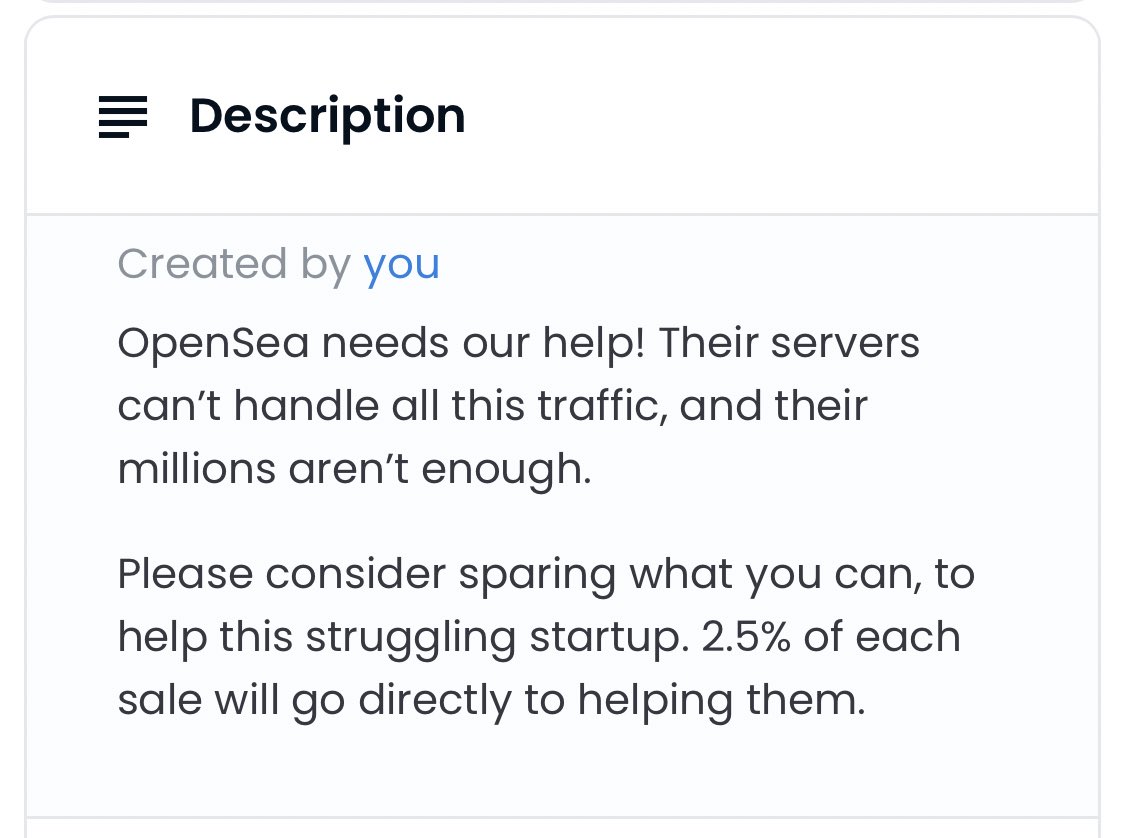 PeterDWake's tweet photo. Leave your $ETH address for a free NFT

Follow @kushkatz_xyz @WhaleExploder 
RT like and tag 3 friends who are having issues today with @opensea today. Let’s help this small struggling startup save up for some new servers.
 #BrokenSea #FreeMint #Giveaways #NFTs https://t.co/DSNp3kmJxg