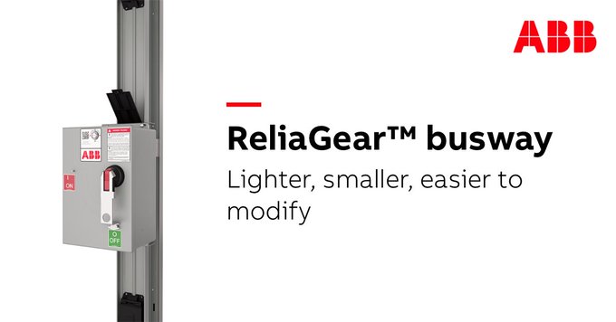 ABBNorthAmerica's tweet photo. Our new LV ReliaGear™ busway replaces heavy wire &amp; conduit making it lighter; has a compact design for applications where space is critical; &amp; is easy to modify due to its flexible modular design.
Learn more: https://t.co/zUDFTblzkd
#ReliaGear #lowvoltage #busway https://t.co/iSKKhOPric