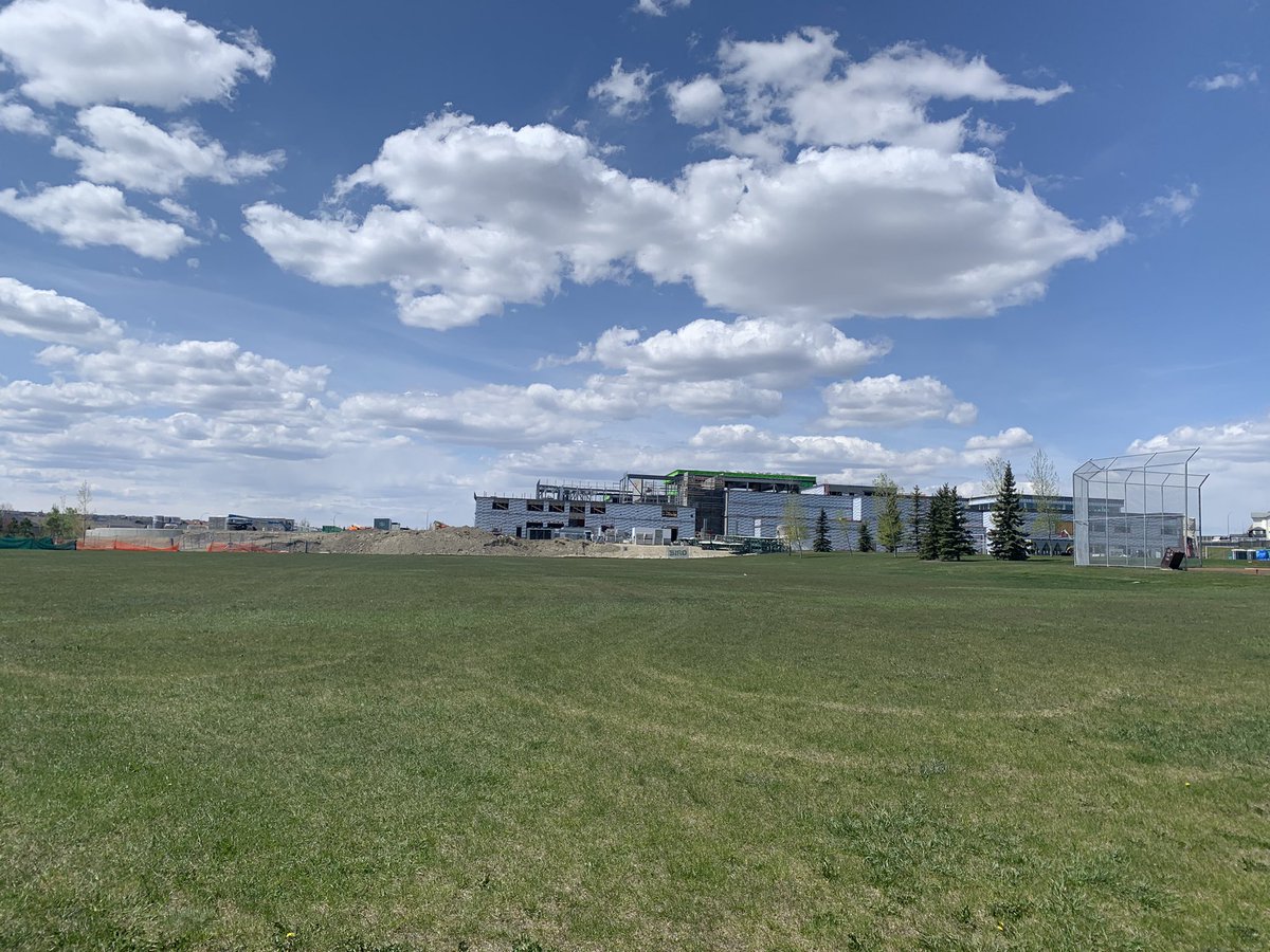 YYCNorthHigh's tweet photo. MAY UPDATE: Beautiful day to walk around the school… #yycNorthHighBUILD 
#TeenageTsunami 🌊 #yyc #NorthernHills #CoventryHills #WeAreCBE #abed https://t.co/NP6Yl81vTU