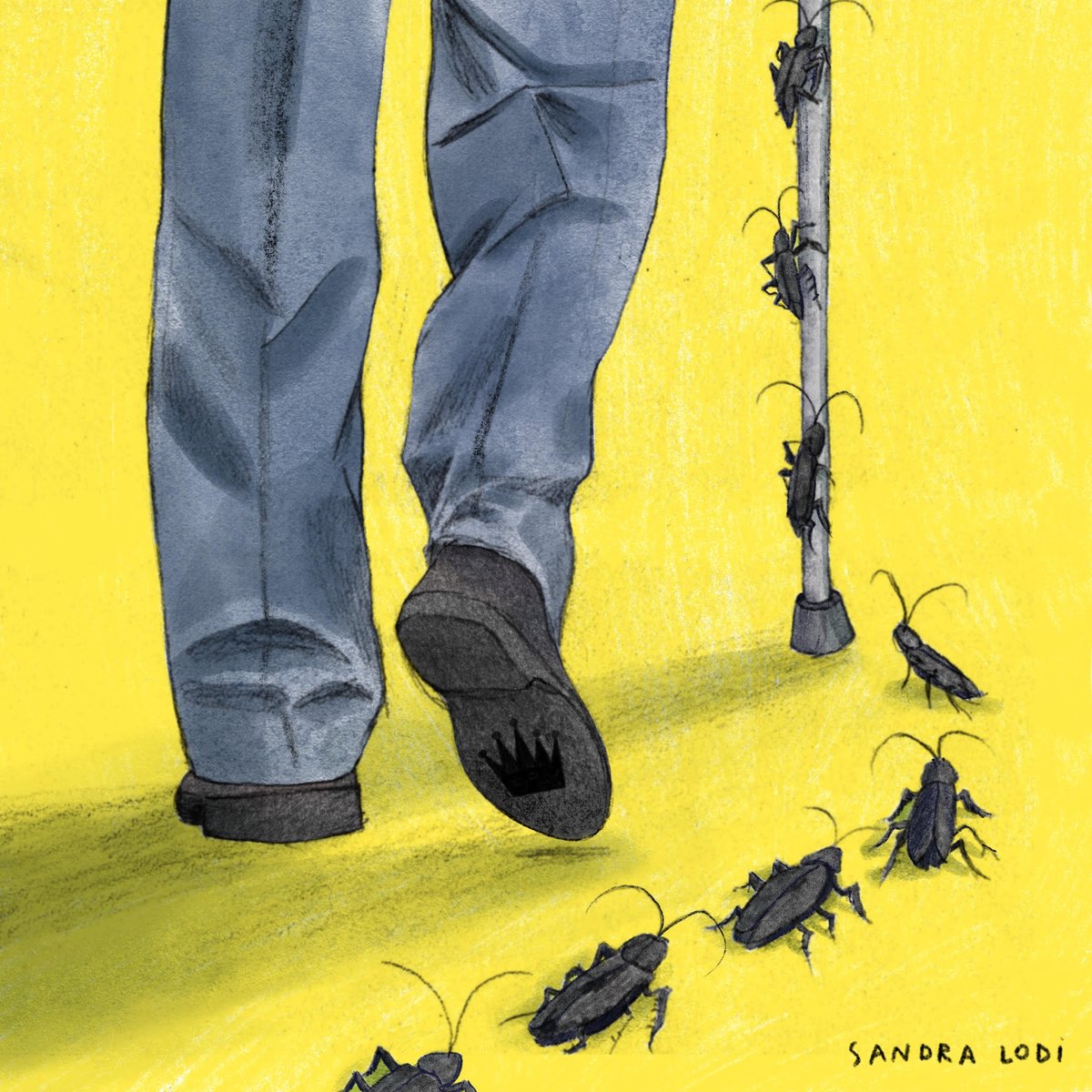elestafador's tweet photo. Época de cucarachas

Por @lodi_sandra

#monarquía #monarchy #juancarlosi #rey #cokroach #cucarachas #dirty #sandralodi #editorialillustration #corona #reyemerito #novolveraaocurrir https://t.co/OEev3GvZRp