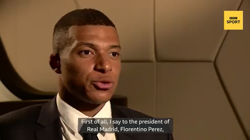 RealEspartaB's tweet photo. Mbappé, en la BBC: El sueño de jugar en el Real Madrid nunca se acaba. Lo único es que ahora he firmado un contrato por tres años más y nunca se sabe lo que pueda pasar en el futuro. Me rindo en pensar sobre el futuro, pienso sólo en el presente. https://t.co/aanS5rAvbb