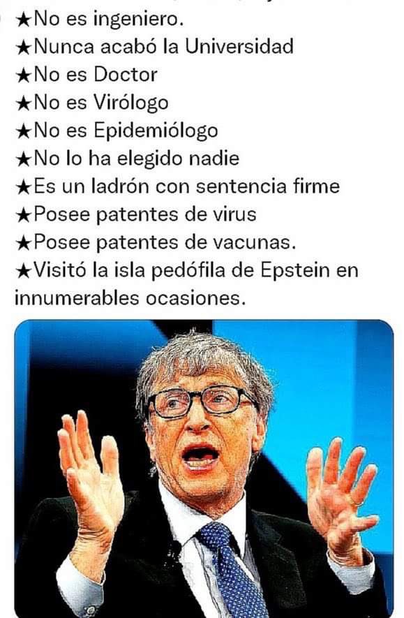 rafaelxhd's tweet photo. #BillGatesBioTerrorist 
No es médico/epidemiólogo/virólogo pero fue de las voces oficiales en la #PLANdemia y ya escribió un libro de ‘¿cómo prevenir la sig pandemia?’
https://t.co/kSYoJUQpbU https://t.co/dxhToHz2QR