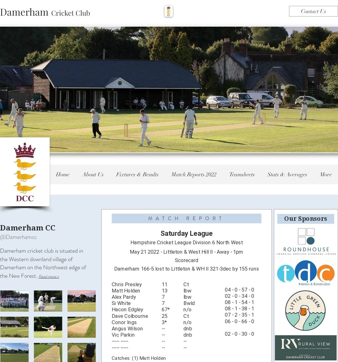 Saturday's match report: DCC v Littleton &amp; West Hill... damerhamcc.co.uk/dcc-v-littleto…