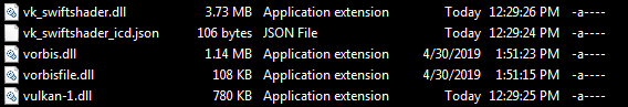SchradeBOFH's tweet photo. Ooooh!  Spotted some Vulkan support files added to the 64-bit #LOTRO Client!  Performance Optimizations incoming!  Please spill the beans, @Combrod_  &amp; @lotro This is very exciting!  (Ignore the vorbis files...) https://t.co/L8ImY44gMj