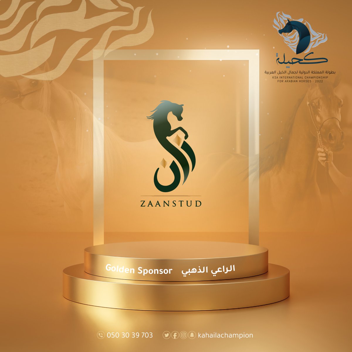 حيّ الله مربط زان الراعي الذهبي لبطولة المملكة الدولية لجمال ⁧#الخيل_العربية⁩ الأصيلة ⁧#كحيلة⁩ 🐎
شكرًا لثقتكم🤝