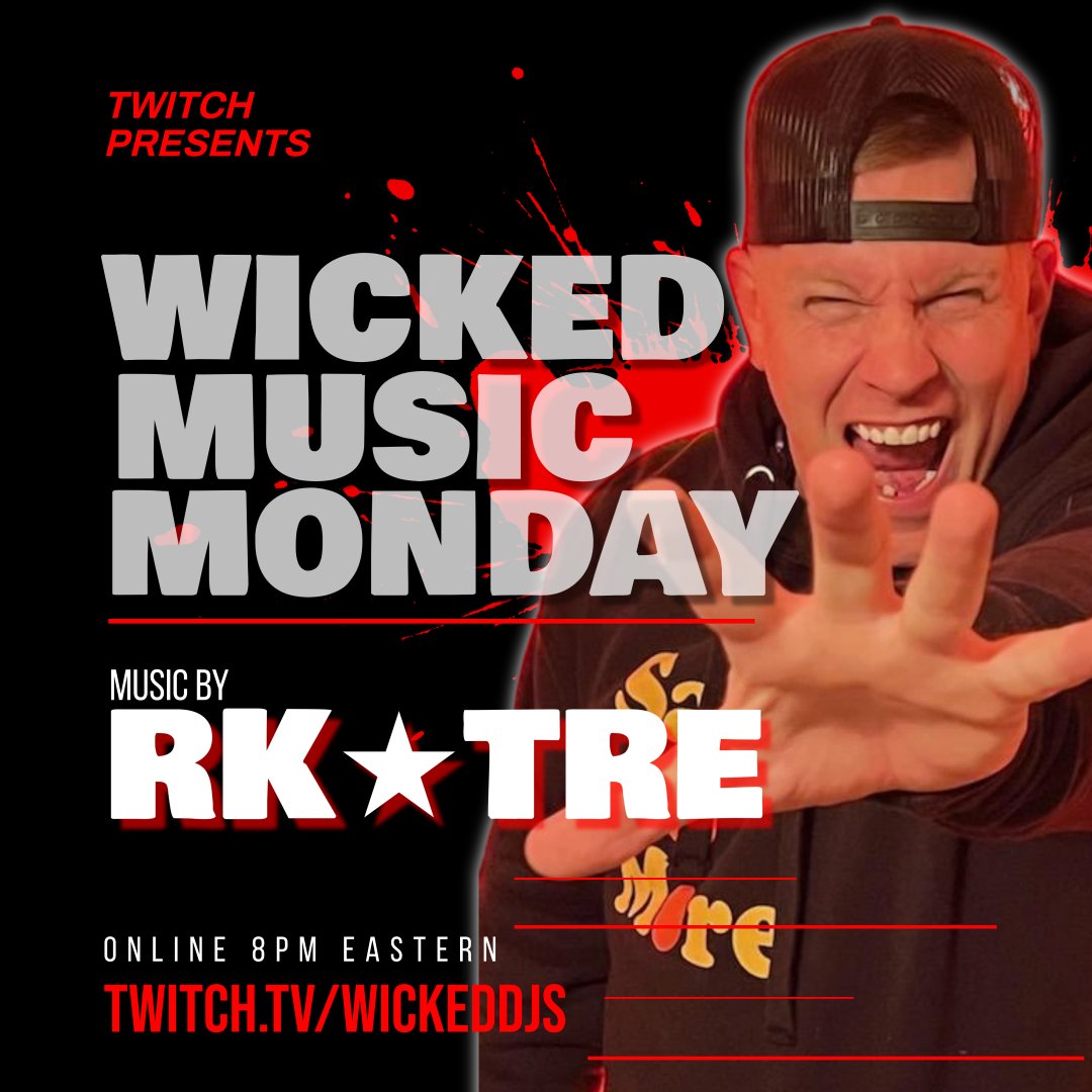 RockstarDJTRE's tweet photo. Tonight 8pm eastern on https://t.co/9Ebs8A94v7 IT'S A BRAND NEW WICKED MUSIC MONDAY https://t.co/u2XBL6D6zV