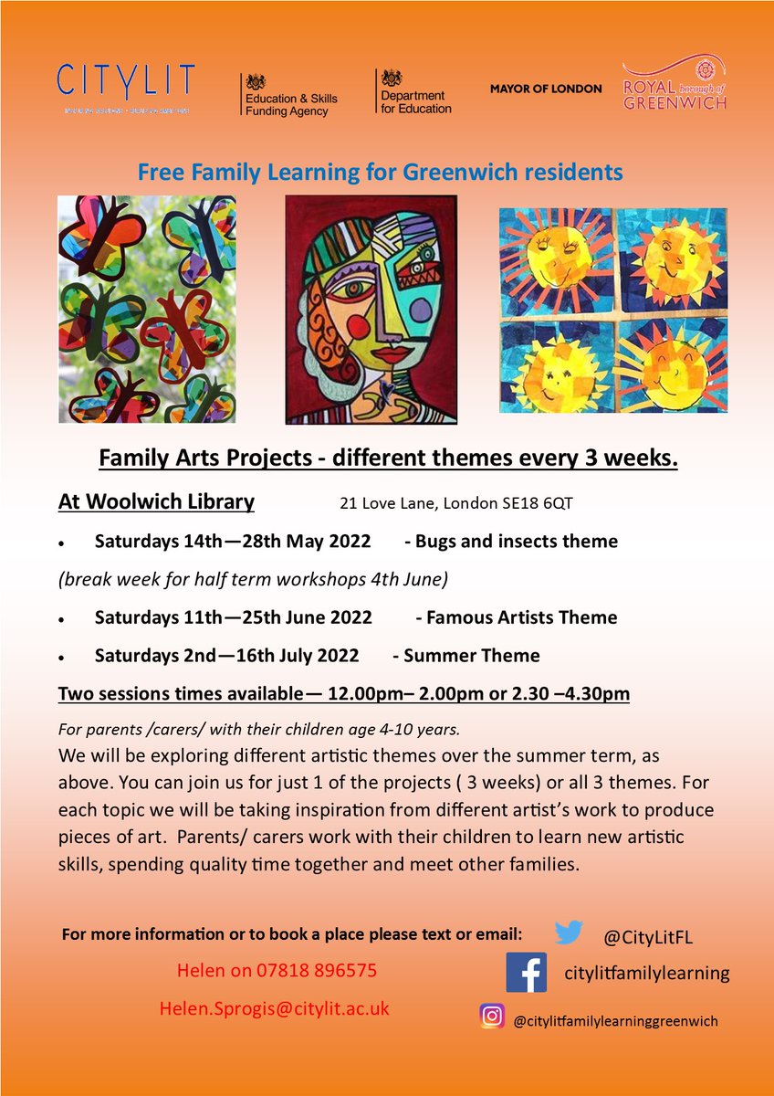 City Lit Family Learning, on line - on Zoom tweet media