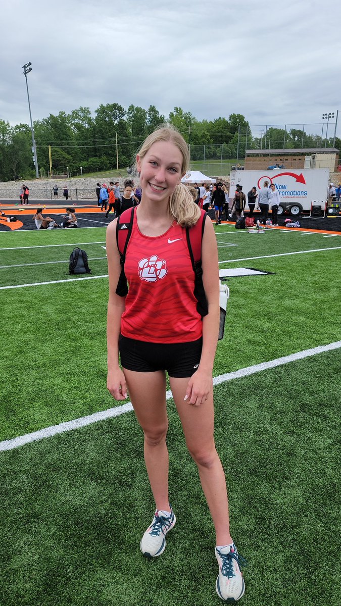 OzarkTrack's tweet photo. State qualifier for the girls. Congrats to Hanna Voorhies for a third place finish in long jump and a trip to state. https://t.co/3JgRN5T3kH