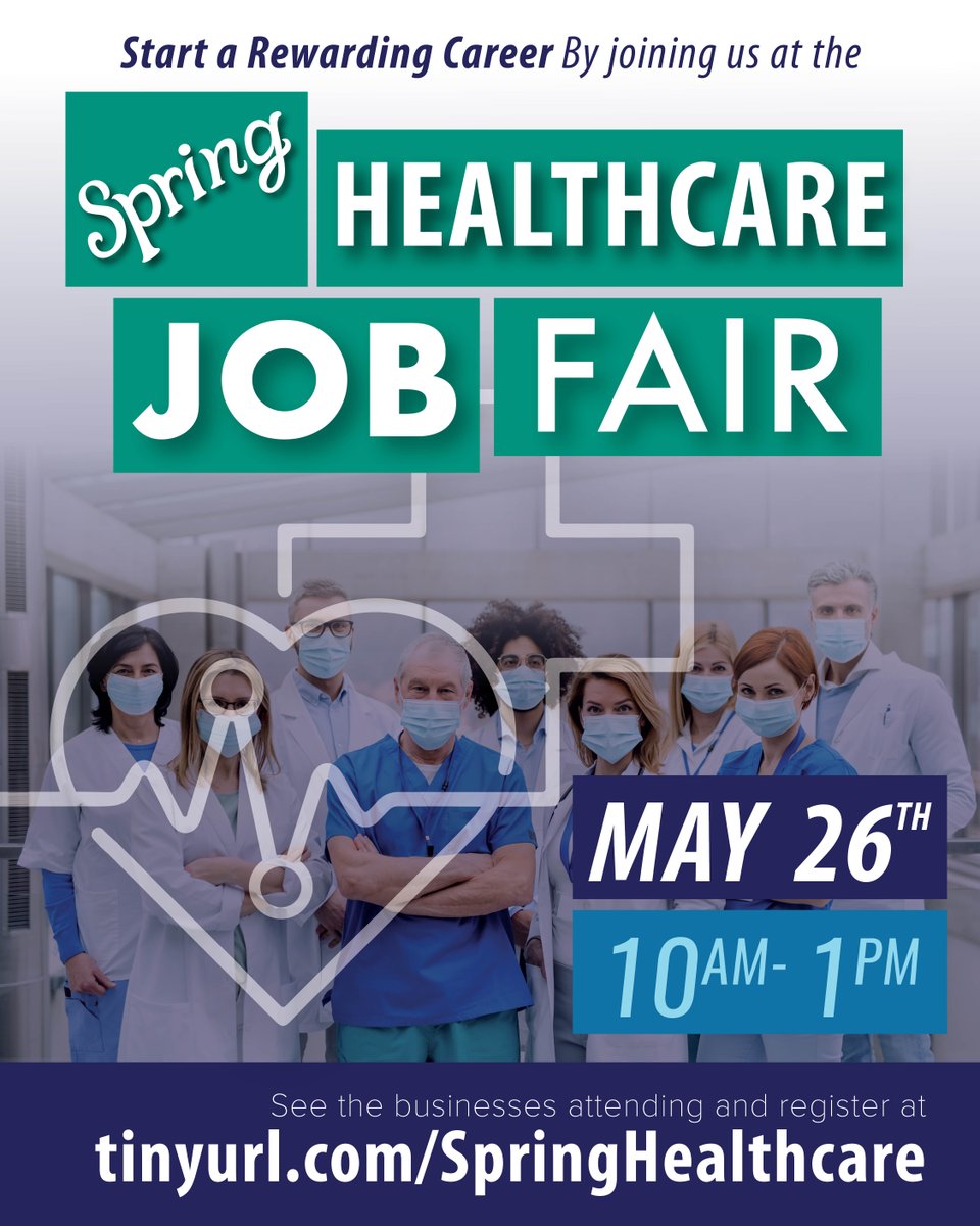 Start your #career in #Healthcare today! Attend our #Spring Healthcare Hiring Event this Thursday! Register by going to ow.ly/W2Vp50JfVi9