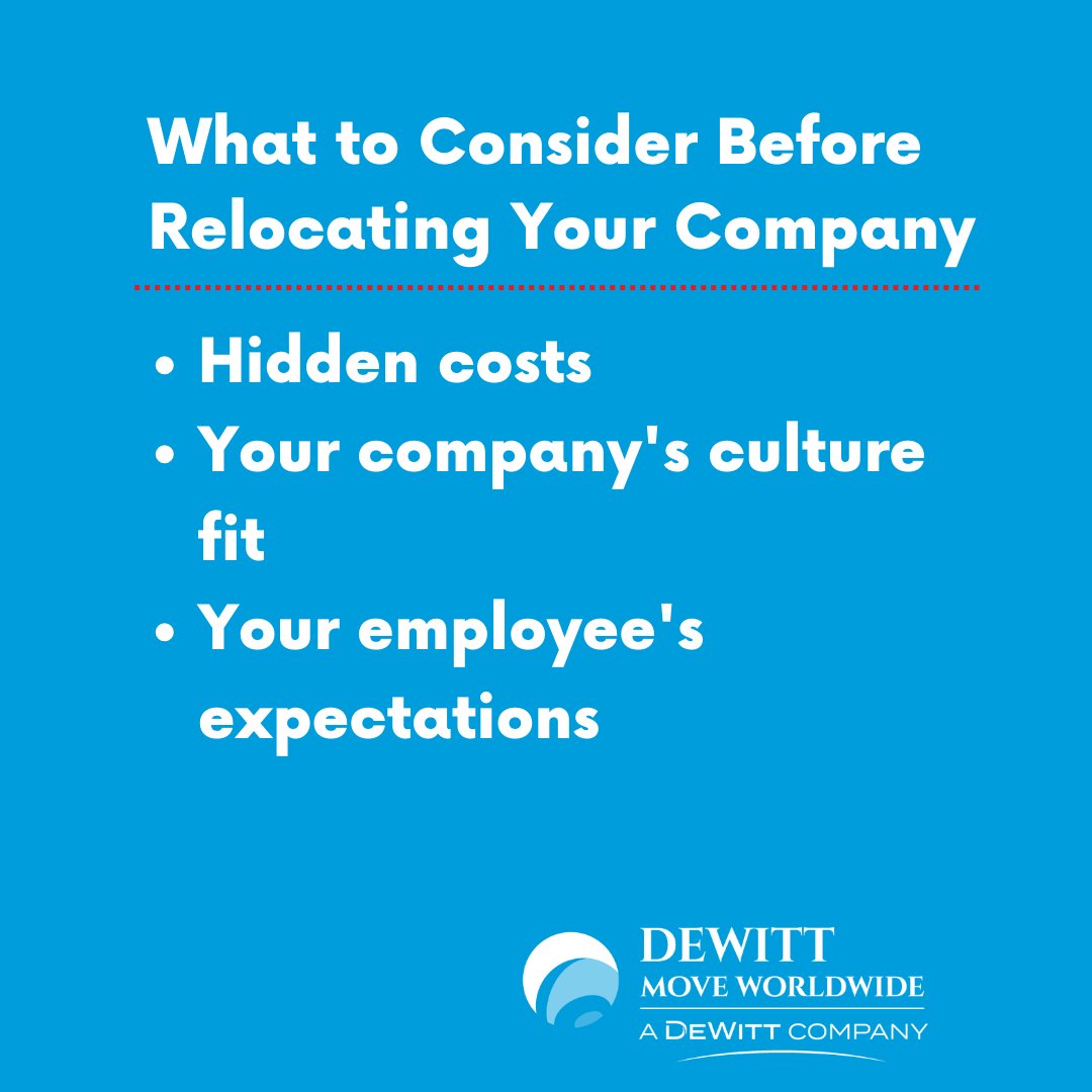 DewittMoveWW's tweet image. Considering relocating your company? Check out our post before you make a decision.
dewittmove.com/five-considera…

#relocationservices #companyrelocation #movingservices