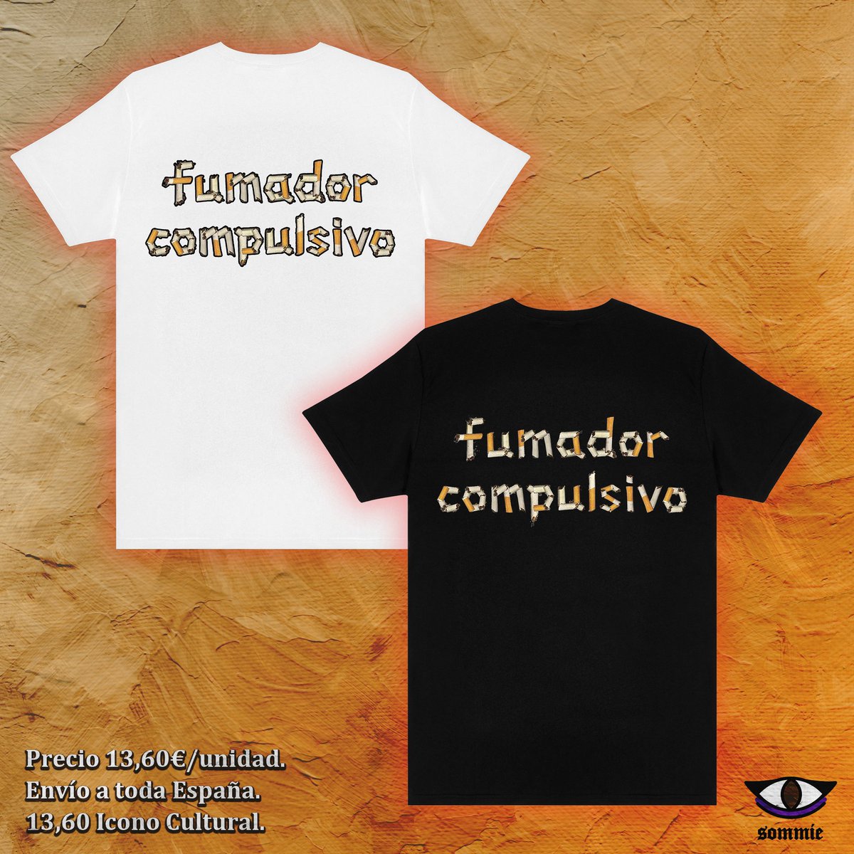 sommiewav's tweet photo. SORTEO GRATIS de una camiseta con el logo "fumador compulsivo" de talla y color que el ganador quiera (envío toda España). RT + Follow para participar. Si quieres comprar una ya por 13,60€ háblame por MD. mucha suerte <3 https://t.co/c96RysbjAw