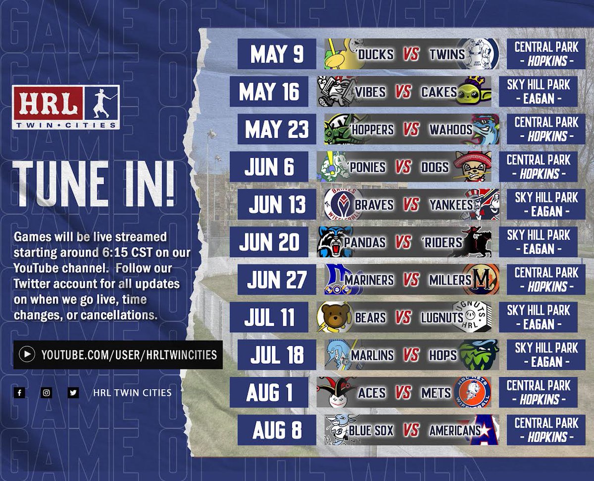 HRLTwinCities's tweet photo. Our Live Stream Games of the Week continue tonight as the @HRLGrasshoppers take on the @BlueWahoosHRL - tune in at 6PM at https://t.co/SxfMA7GGKW https://t.co/msPUEXir0g