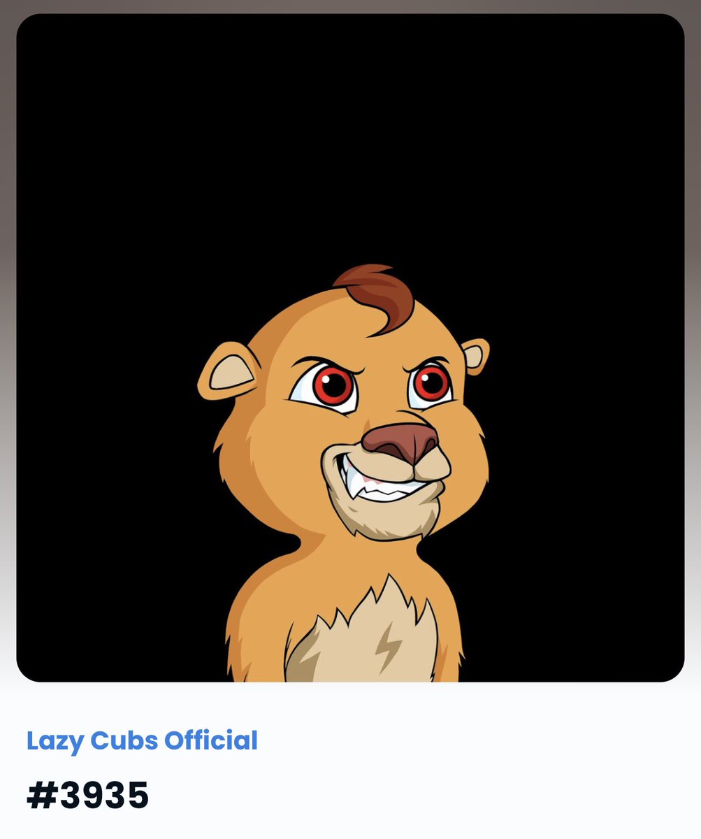 gorse_eth's tweet photo. @MurRub @NickNice100293 @LazyLionsNFT I’ve got this in my OpenSea!? https://t.co/72O2bAArQJ