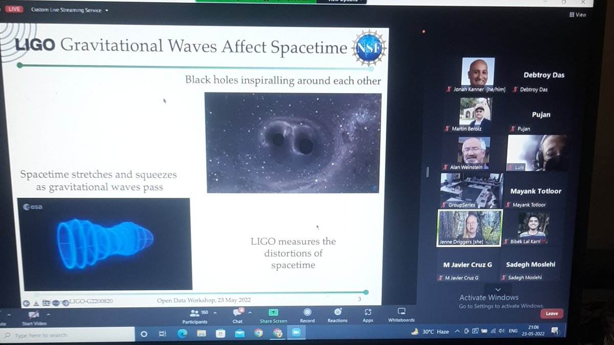 DebtroyDas's tweet photo. Attending the #graviationalwaves Open Data Workshop 2022 #gwosc 
Looking forward to learning new interesting things https://t.co/YXjNtHJ1c7