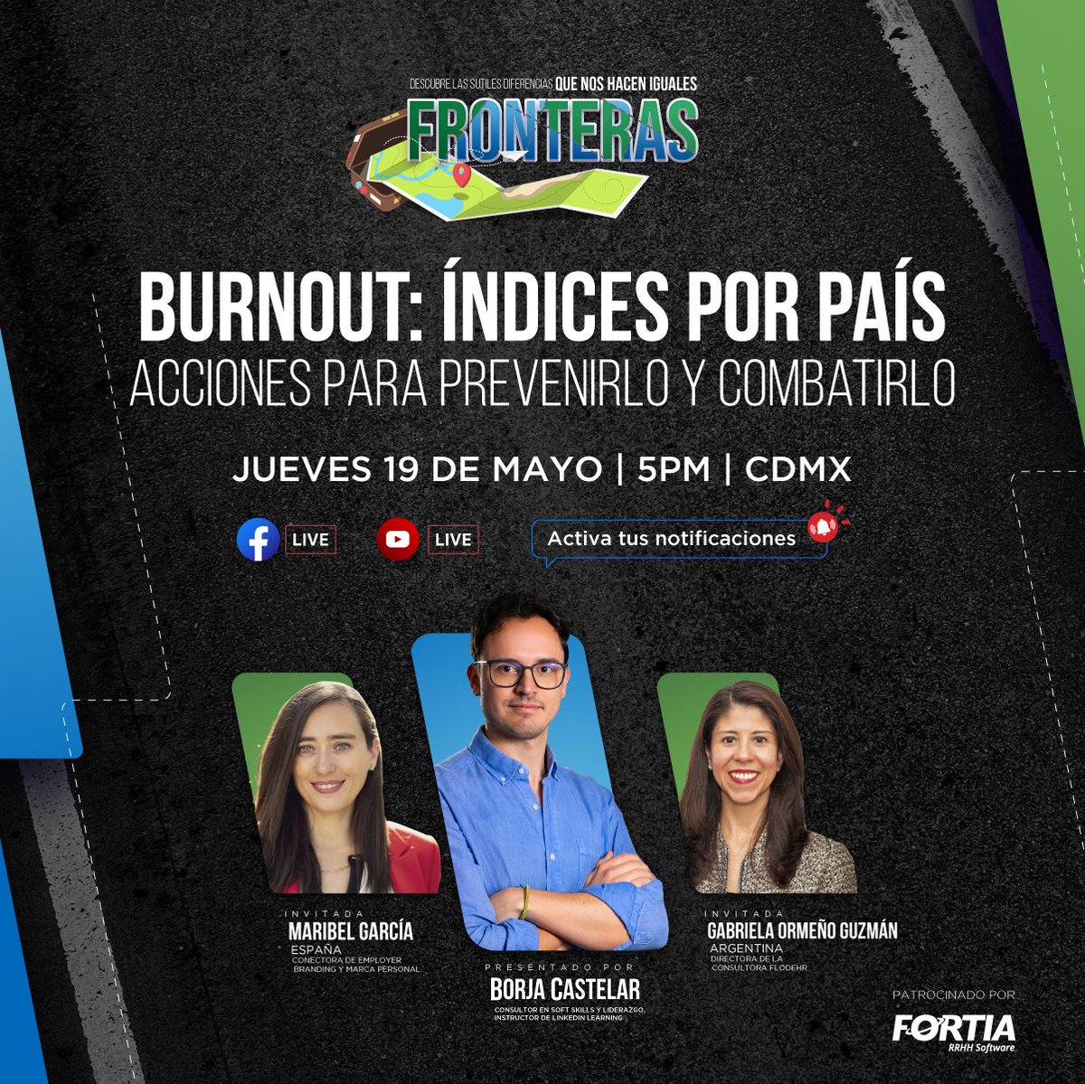 gabrielaormenog's tweet photo. Te comparto el programa Fronteras en @somosrhtv donde hablamos sobre el impacto del burnout en la gestión del talento https://t.co/WhOHO7QR0x
#burnout #bienestar #trabajoremoto #trabajohibrido #RHTV #elfuturodeltrabajo #grandesconversaciones #FlodeHR #RRHH #HR https://t.co/Q1rBfHtbB3