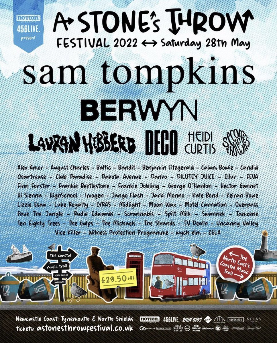 Looking forward to heading back to the north east this Saturday for A Stones Throw Festival. If you’re looking for a full day of big sounds getcha tickets here astonesthrowfestival.co.uk