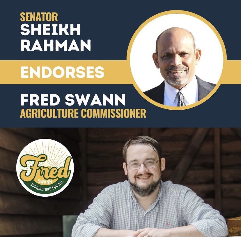 FredForGeorgia's tweet photo. So proud to have the support of my friend &amp; Senate Agriculture Committee member, Senator @Rahmanforga! #gapol https://t.co/PAlaAxPD1e