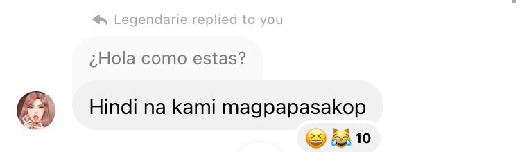 Itsmeeeabiii's tweet photo. Nag HELLO,HOW ARE YOU? lang naman ako ate @legendariewp, pero bat nireplyan moko ng "HINDI NA KAMI MAGPAPASAKOP" 😭 https://t.co/hZZY9ReZQA