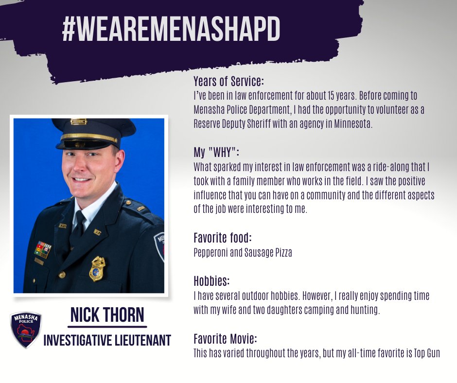 City of Menasha Police Department tweet media