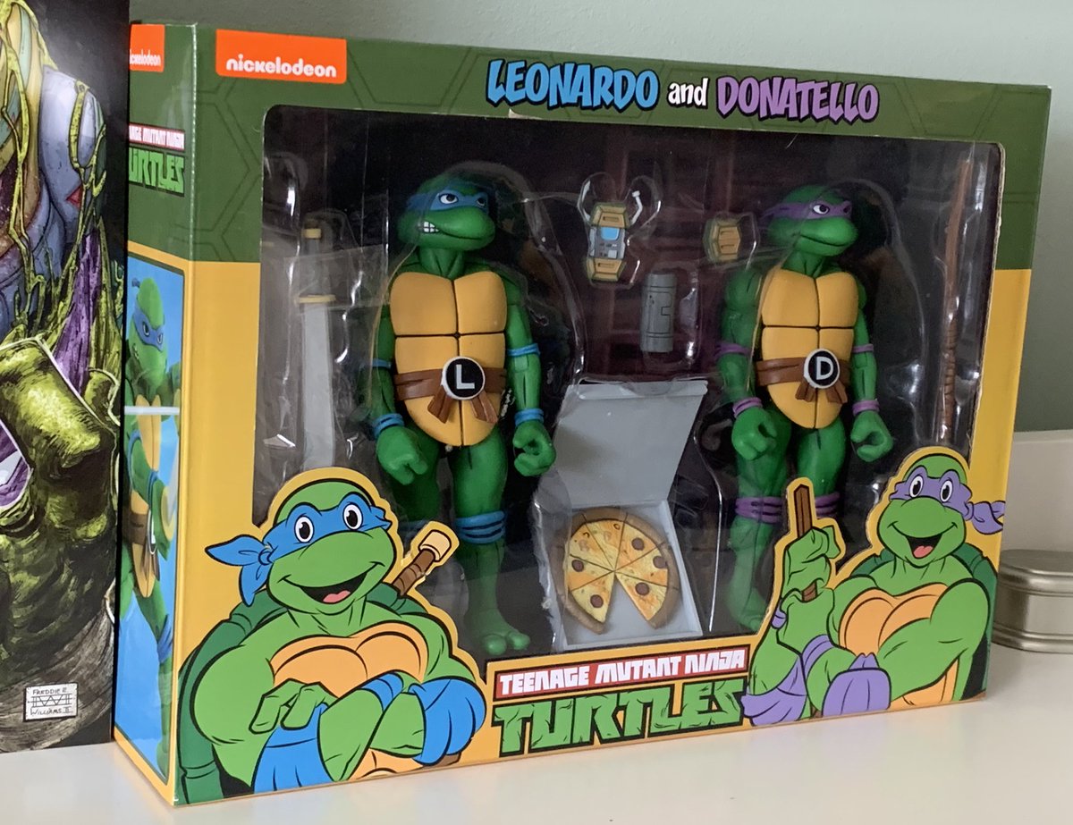 evilekim33's tweet image. It’s #WorldTurtleDay Let’s Shellebrate with a giveaway! *US Only🇺🇸🐢Like, Retweet, and Comment with a pic of your TMNT Collectibles. Winner will receive a @NECA_TOYS Leo&amp;amp;Don set, IDW Trade, and a Mikey prop sticker! Thanks to @Gturnbaugh3 dedicated to @dadvssoncollect #TMNT