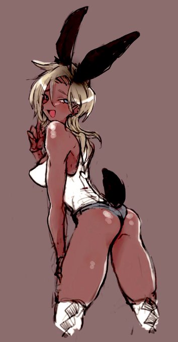 寝る気で布団に入って色々漁っていたら、過去に描いたバニーが出てきたので 