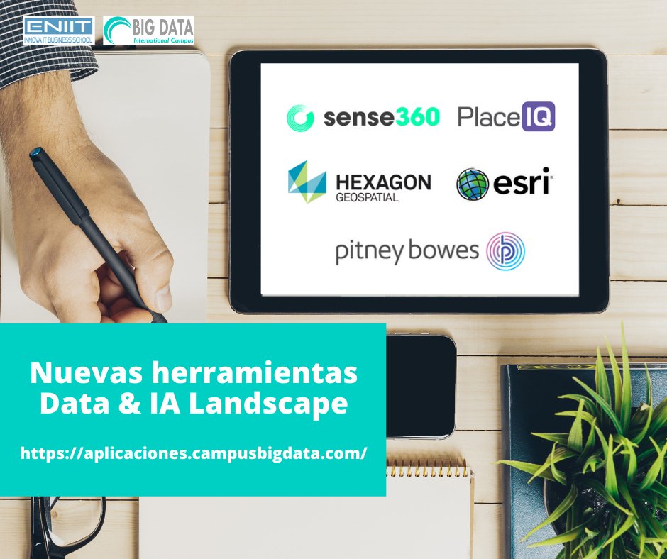 MasterBigData1's tweet image. ¿Has visto las nuevas herramientas #DataResource de esta semana? @thesense360 @PlaceIQ @HexagonGeo @Esri_Spain y @PitneyBowes son algunas de ellas. ¡Descúbrelas!
aplicaciones.campusbigdata.com