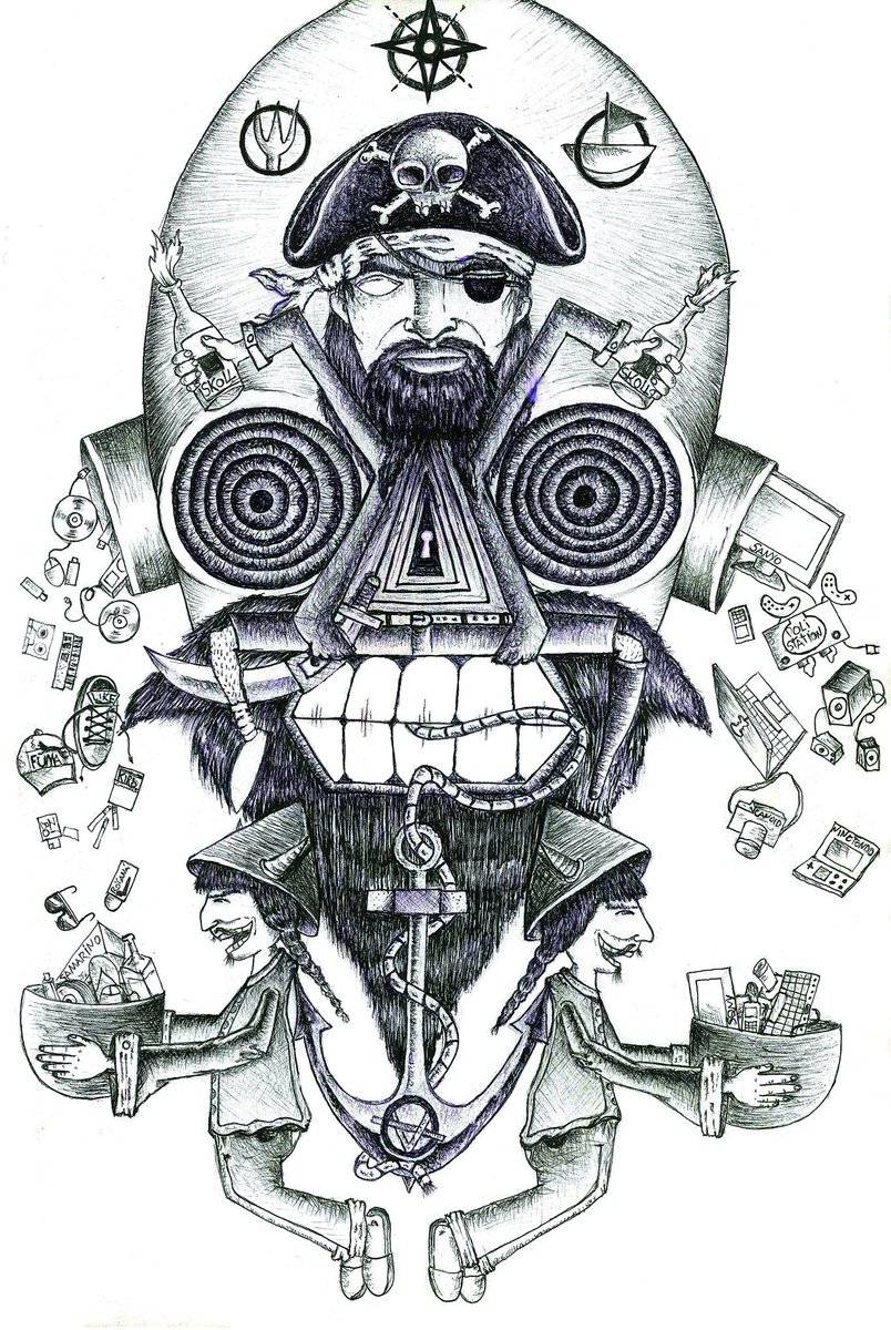gravotopia's tweet photo. Piracy pos modern is my new drop #NFTCommumity.
The head produces and projects all desires, from it all the materials collected by the sellers fall and the pirate goes on with blood in his eyes to have his revenge against this valid model of life! 
Is available #objktcom #teia. https://t.co/nnoNWp8UDo