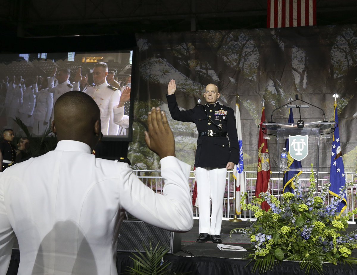 We welcome 18 newly commissioned officers to the United States military. You’re ready to lead, mentor, and inspire the Marines, Sailors, Soldiers, and Airmen who will also shoulder the legacy. You should be proud of yourself; we’re proud of the voluntary choice you made.