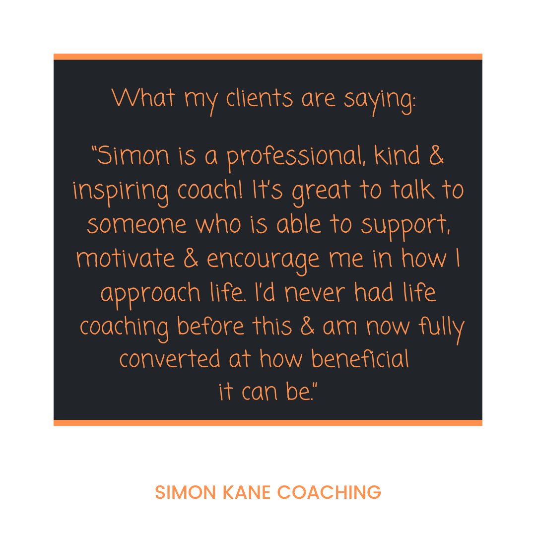 SimonKaneCoach's tweet photo. Do you struggle with confidence, motivation or self-esteem? Have worries with work or at home? Getting started or changing direction?

Send me a message and let's get going on you. Not next week, not tomorrow, but now. Let's put you first.

Here's what my clients are saying... https://t.co/tkRlMqhXm8