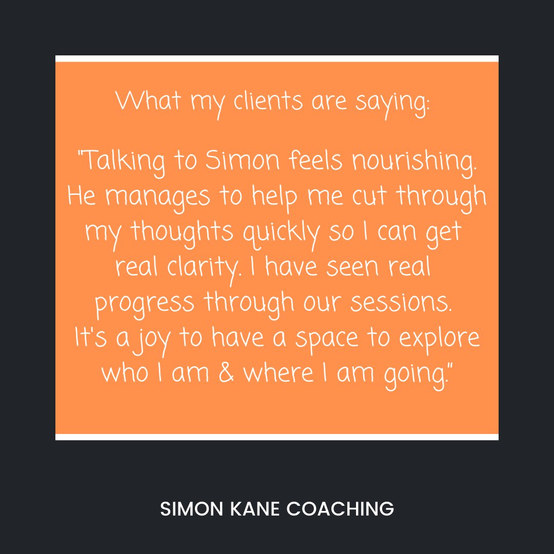 SimonKaneCoach's tweet photo. Do you struggle with confidence, motivation or self-esteem? Have worries with work or at home? Getting started or changing direction?

Send me a message and let's get going on you. Not next week, not tomorrow, but now. Let's put you first.

Here's what my clients are saying... https://t.co/tkRlMqhXm8