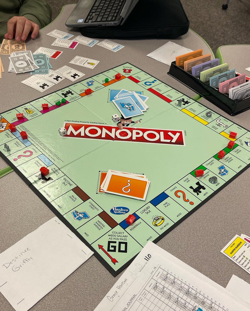 HVogltance's tweet photo. Check out the games in Tech8. The true meaning of Monopoly #MsCsClass https://t.co/qYka2ukHDJ