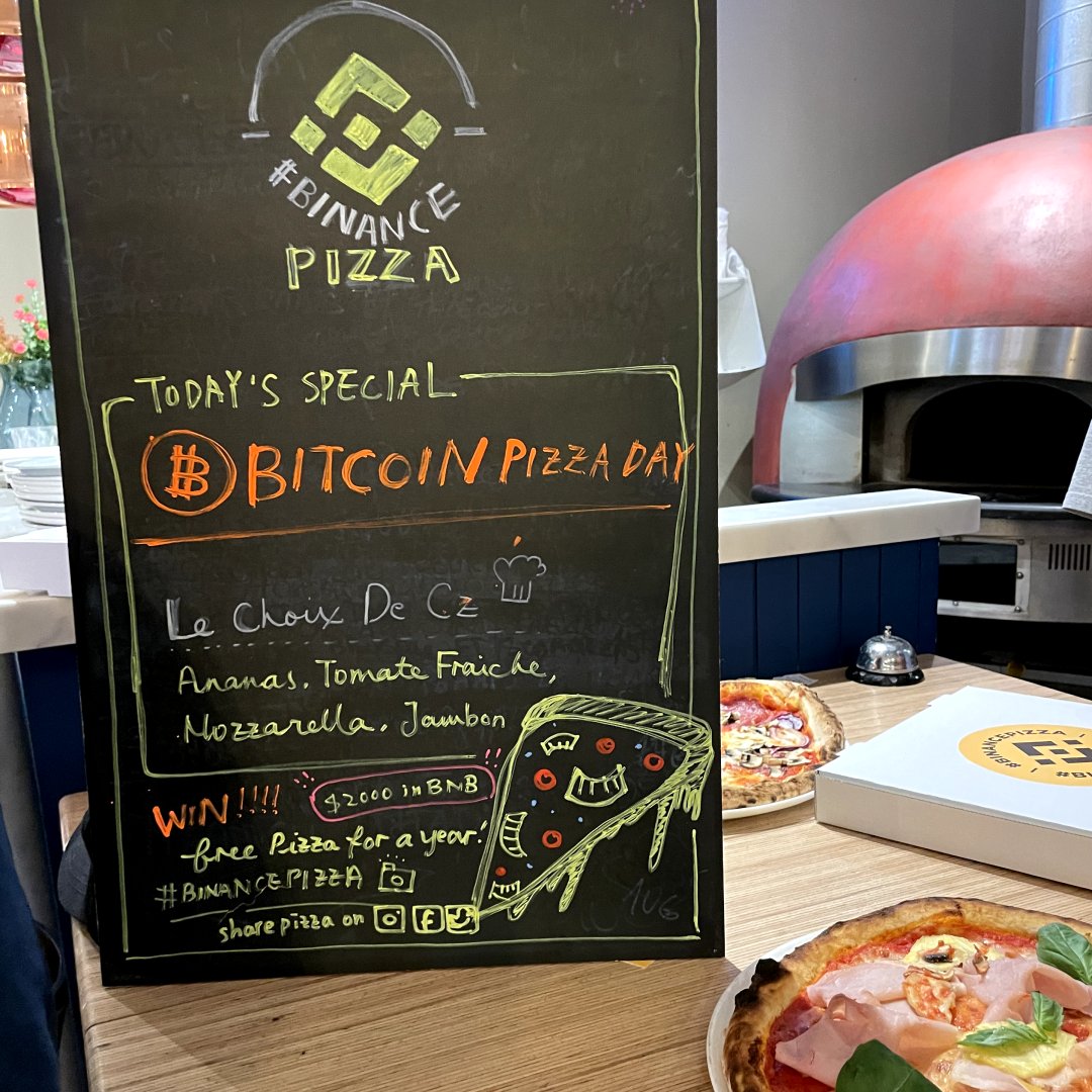 As part of our #Bitcoin Pizza Day celebration, we also opened a pop-up  #BinancePizza store in Paris after Cannes! The community was able to meet  @cz_binance too. Thank you to everyone who