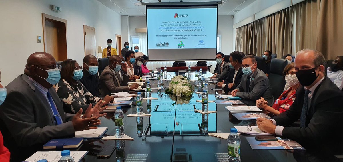 YeroviH's tweet photo. Management Committee of condominial sanitation project, met today to approve its plan of activities for the coming months. The initiative aims to impact urban sanitation and has a strong leadership of @ANGOLAMCTA, support from @ABCgovBr and is funded by @IBSAForum @UNICEFAngola https://t.co/XDLfkUTCM4