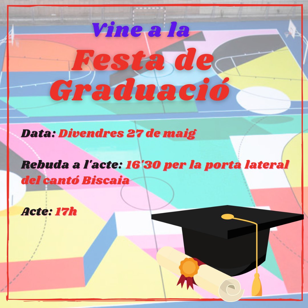 És un goig poder tornar a compartir que el dia 27 de maig està prevista la festa de la graduació dels alumnes de 4t d'ESO i de 2n de batxillerat i la festa d'homenatge als companys i companyes jubilats i que es jubilen.
US HI ESPEREM!!!

#femaleu