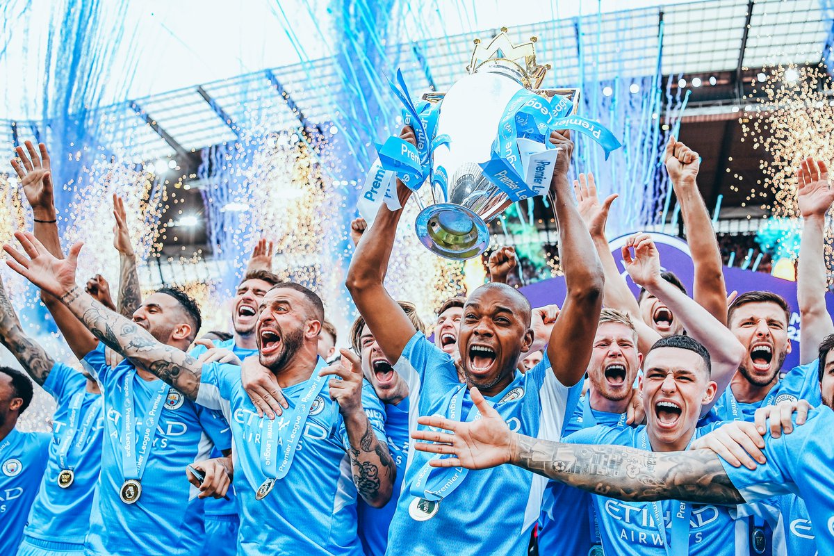 mancity_edu's tweet photo. "We are legends. We will be remembered. This group of players are absolutely eternal in this club."  — Pep Guardiola.

#CONGRATULATIONS to @ManCity for stunning the world with a sensational comeback to secure the #PremierLeague title on Sunday!  #Champions #Legends 🏆💙 https://t.co/KirZiXbXnh