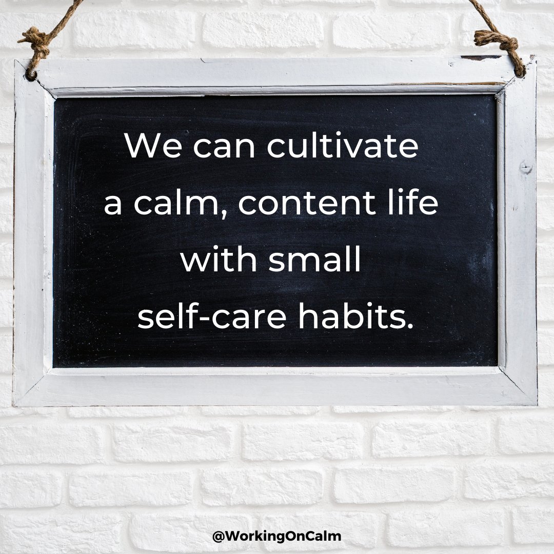 WorkingOnCalm's tweet image. Self-care isn't always a knowledge issue, but a habit issue.  By establishing realistic expectations, starting small, and figuring out what works, we can create manageable change that is sustainable.

You can do this. I'm here to help.

#selfcareishealthcare