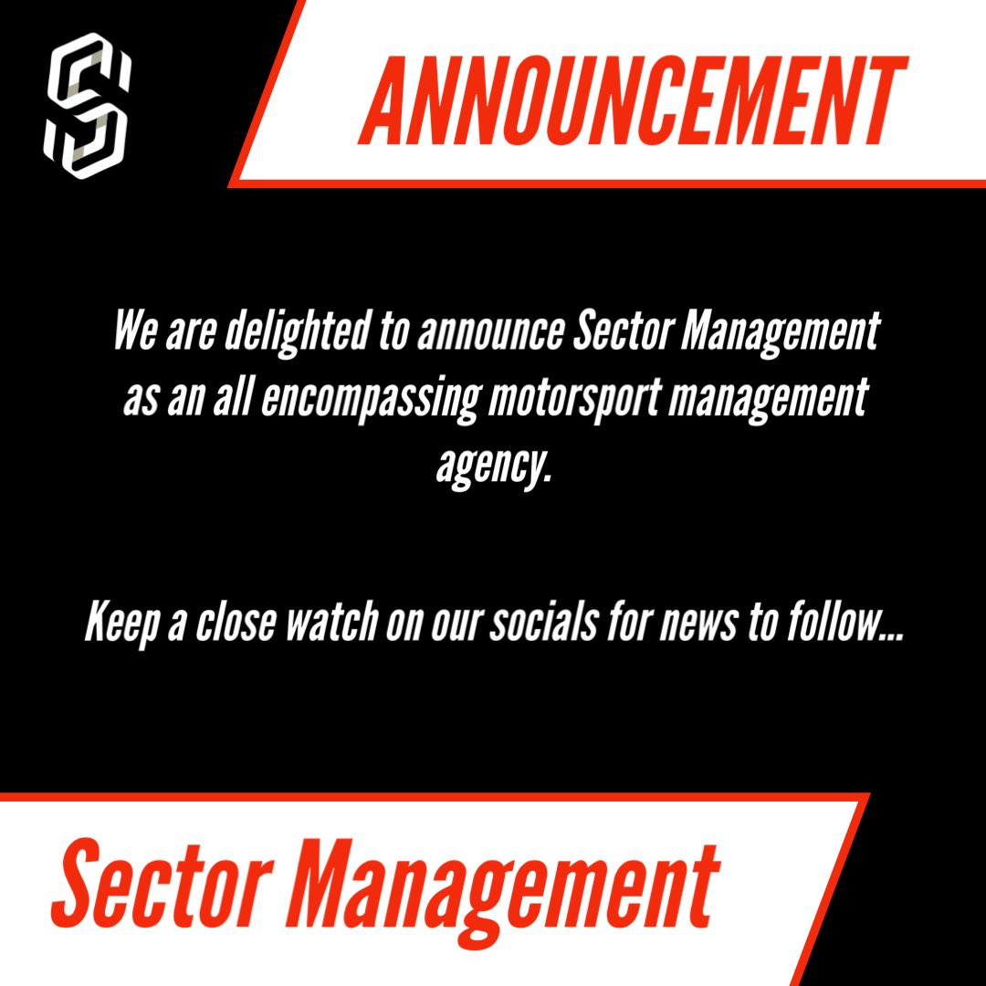 SectorManage's tweet image. We are delighted to announce Sector Management as an all encompassing motorsport management agency. #sportsmanagement #motorsport