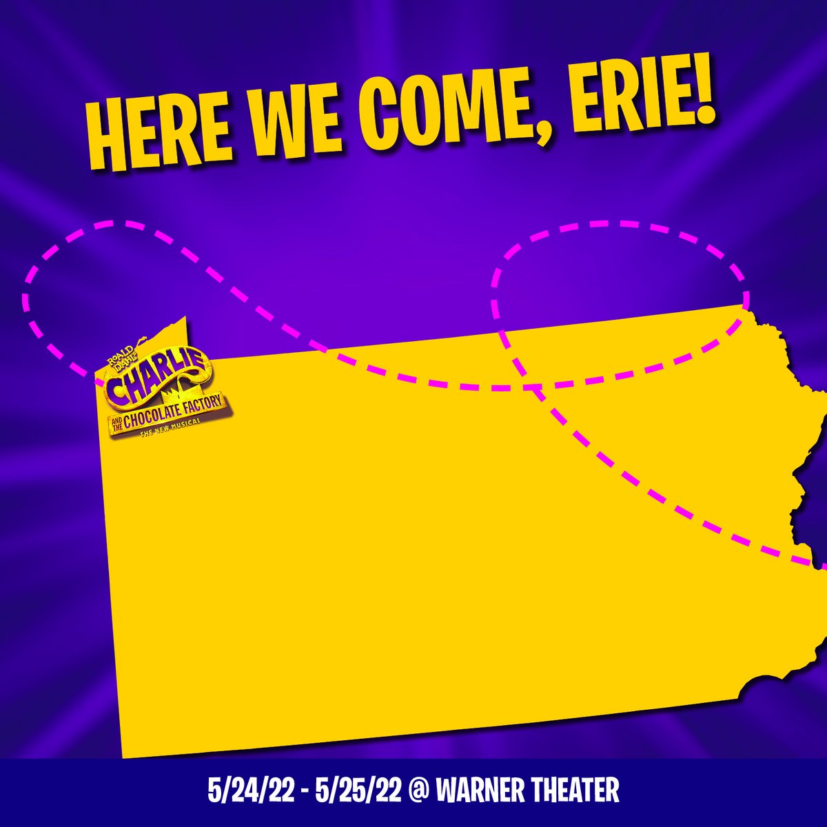 Charlie on Broadway (@charlieonbway) on Twitter photo We’re heading to Erie, PA for our next performance at the Warner Theater <a href="/BroadwayInErie/">Broadway in Erie</a> on May 24-25! This fabulous structure bears the name of the world-famous Warner Bros, the original distributors of Charlie and the Chocolate Factory! #Charliemusical <a href="/_ErieEvents/">ErieEvents</a> We’re heading to Erie, PA for our next performance at the Warner Theater <a href="/BroadwayInErie/">Broadway in Erie</a> on May 24-25! This fabulous structure bears the name of the world-famous Warner Bros, the original distributors of Charlie and the Chocolate Factory! #Charliemusical <a href="/_ErieEvents/">ErieEvents</a>