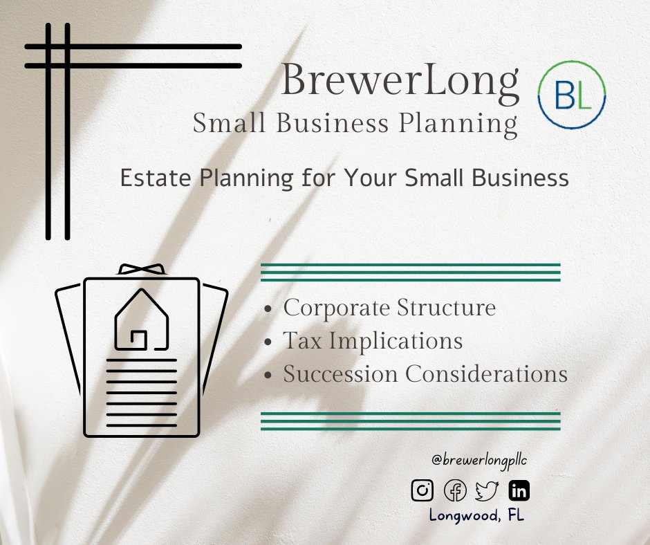 Learn more about #estateplanning for your #smallbusiness here: loom.ly/r8NYeO0
#commerciallaw #floridaattorneys #smallbusinesslaw