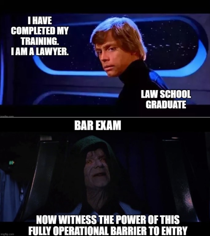 law school exam meme