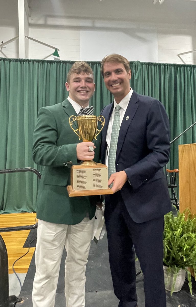 Honored to be selected for The Senior Athletic Cup for ability, leadership and integrity.  I want to thank Christ School for an amazing two and a half years.💚 <a href="/christschool/">Christ School</a> <a href="/greeniesports/">Christ School Athletics</a>  @christschool_fb
