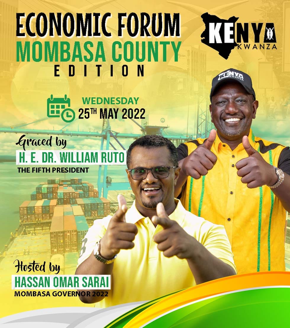 HassanOmarH's tweet photo. Matters Economy versus Matters Tibim Tialala.
Welcome to Mombasa and the Coast, Bill the 5th. @WilliamsRuto https://t.co/tRJVORcOTh