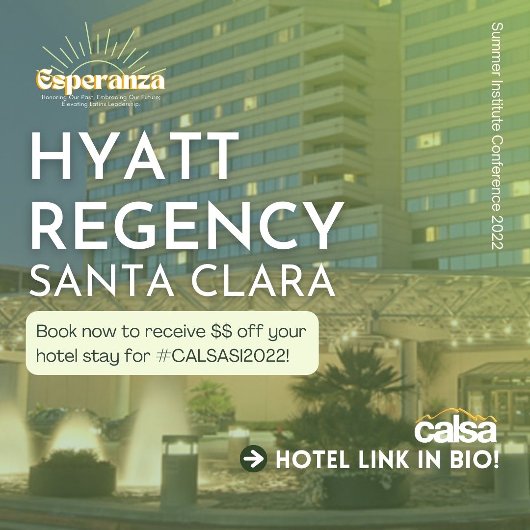 CALSAfamilia's tweet image. 📍REMINDER: Leaders, take advantage of our special hotel pricing and book your rooms now before they&apos;re booked up. (Limited rooms available.)

Click to book your stay with us! ➡️ bit.ly/3MMgc3W

#2022SummerInstituteConference #HonoringOurPast #SIEsperanza2022