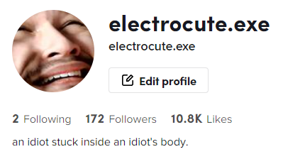 Electr00cute's tweet photo. bruh holy fk, no way 10k+ likes on Tiktok, someone shove a traffic cone up my  😏 https://t.co/xmtq1f4kV1